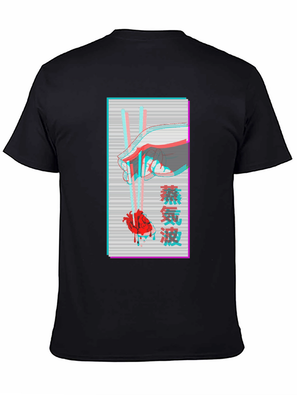 Vaporwave Heart Chopsticks Graphic Tee