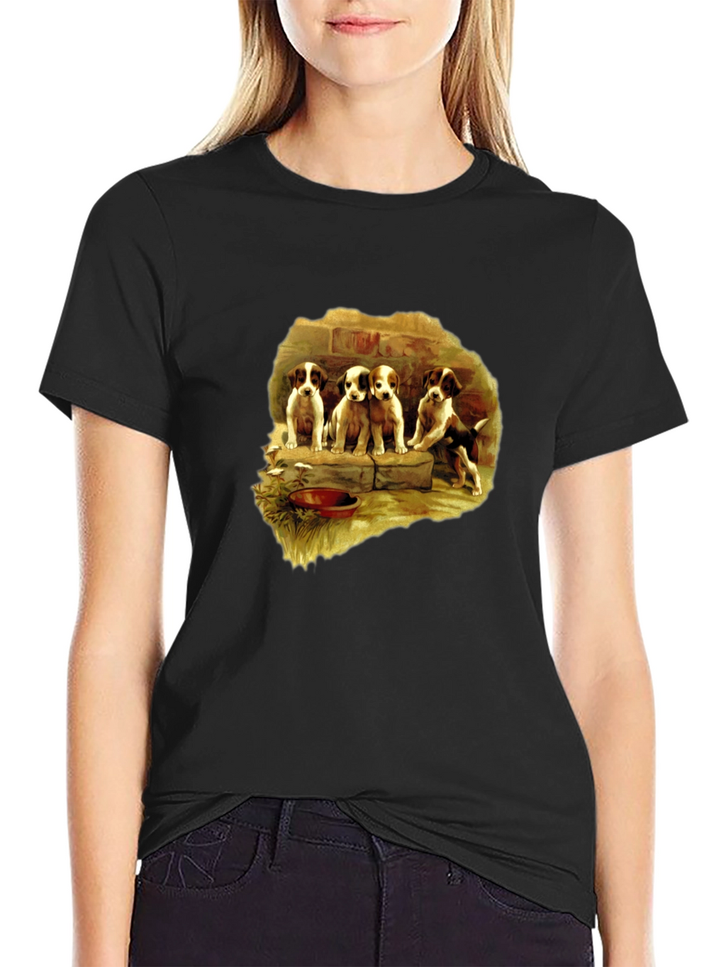 Vintage Puppies T-Shirt – Cute Dog Lover Graphic Tee