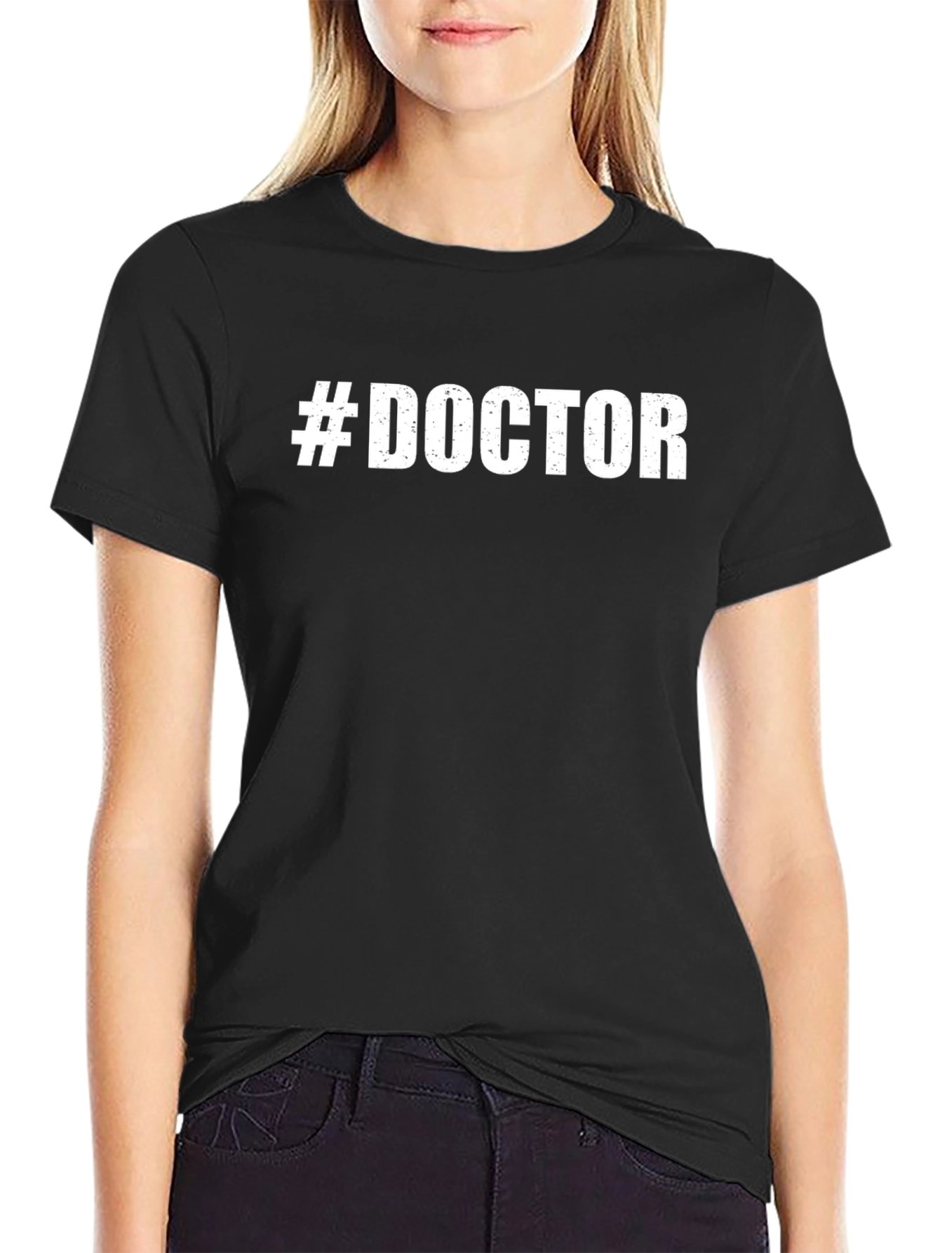 #Doctor Graphic Tee - Black Short Sleeve