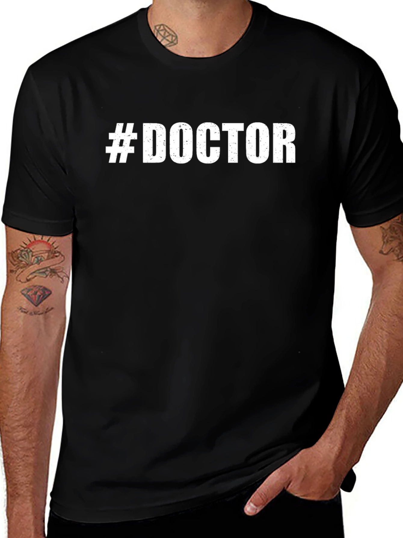 #Doctor Graphic Tee - Black Short Sleeve