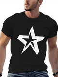 Modern Star Graphic Black T-Shirt