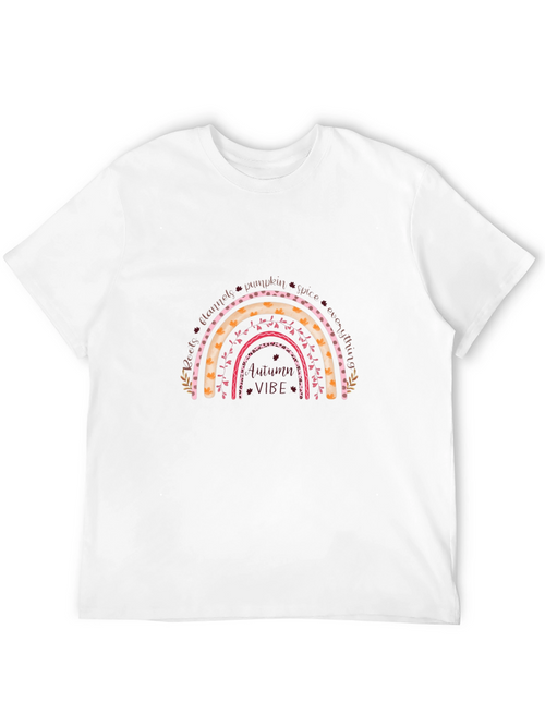 Autumn Vibe Rainbow Graphic Tee