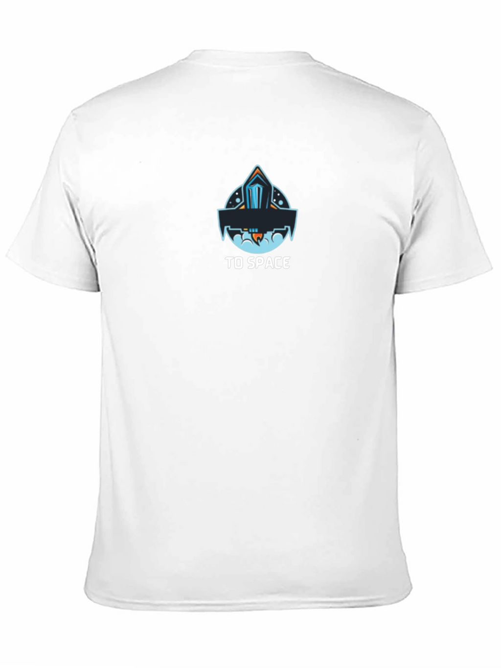 To Space Black T-Shirt - Rocket Design
