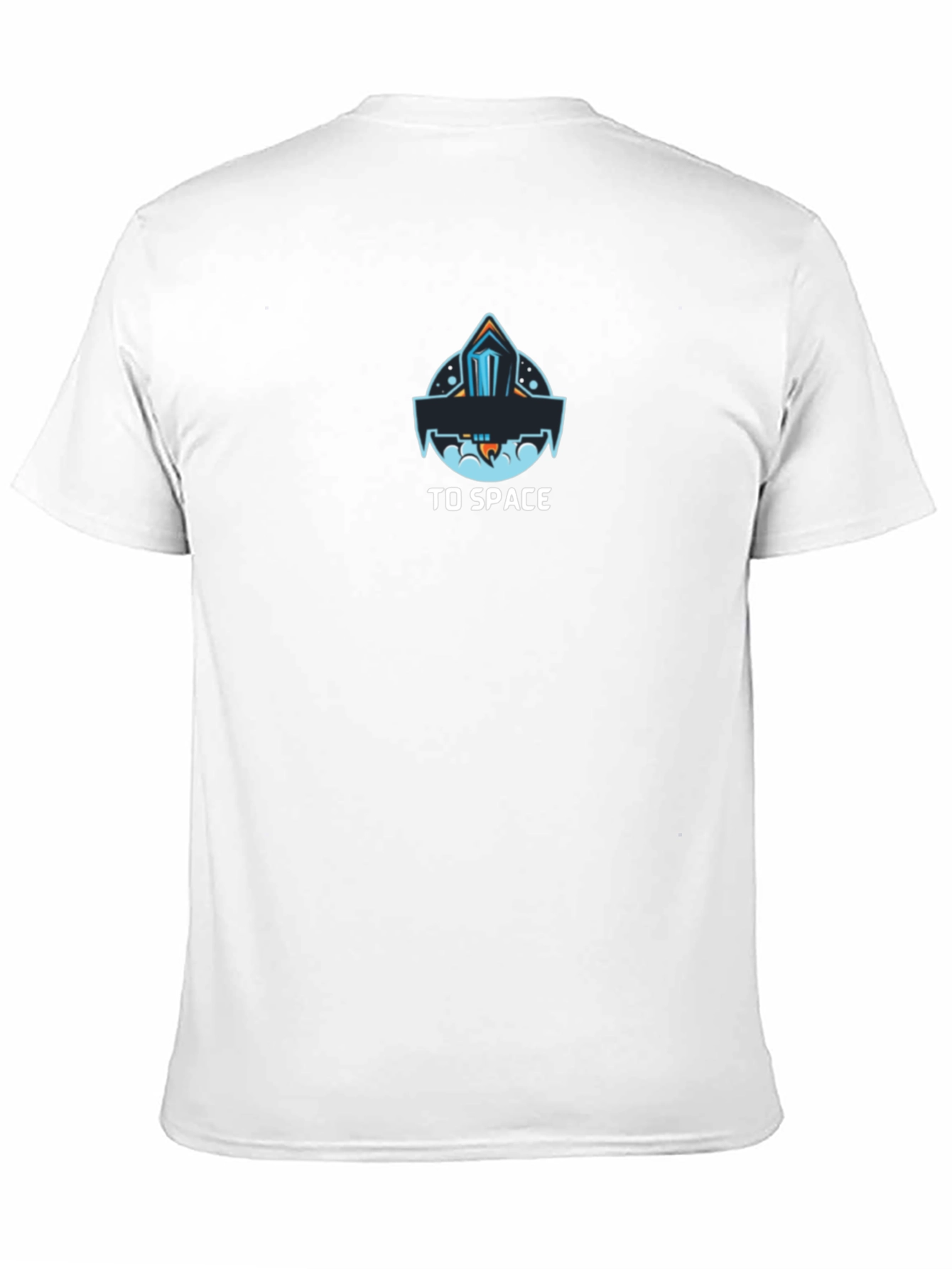 To Space Black T-Shirt - Rocket Design